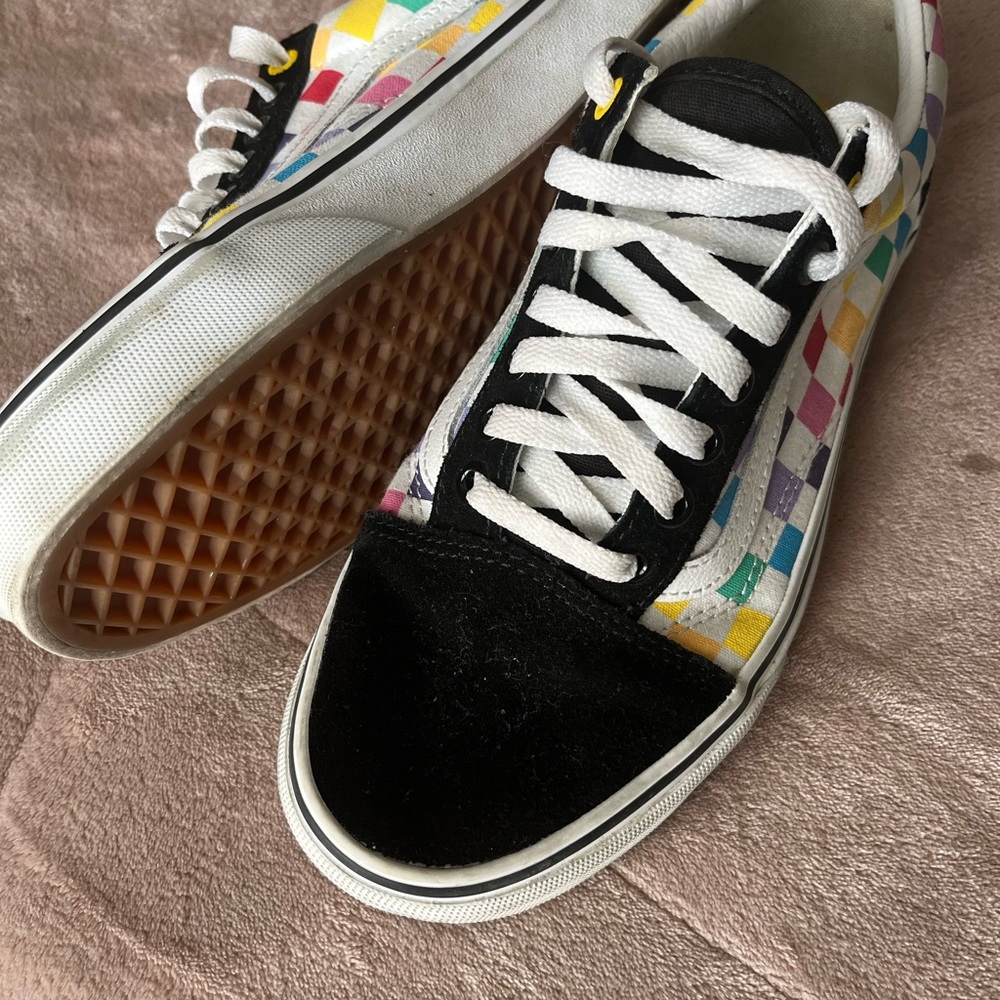 Vans, Checkered Multi-Colored, Size 8.5 Women’s - image 3